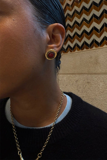 Deloris Red Circle Earrings - Limited Edition - Never Fully Dressed | Never Fully Dressed Trending