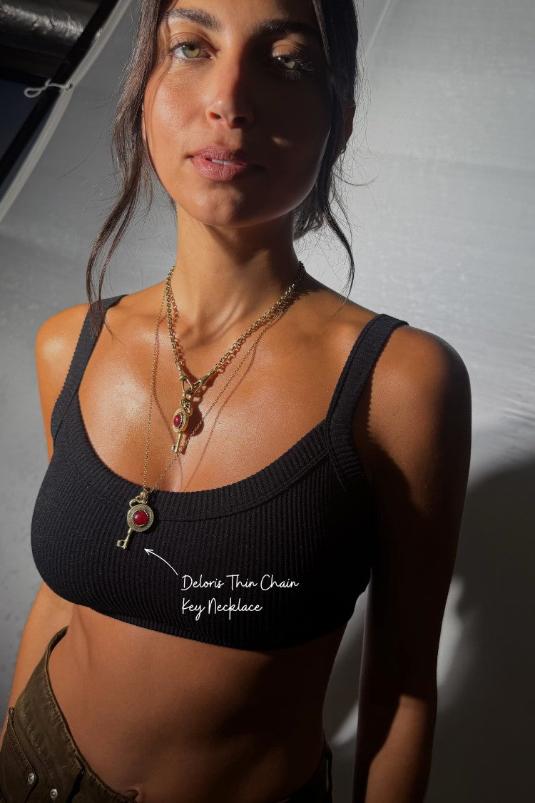 Deloris Thin Chain Key Necklace - Limited Edition - Never Fully Dressed | Never Fully Dressed Discount