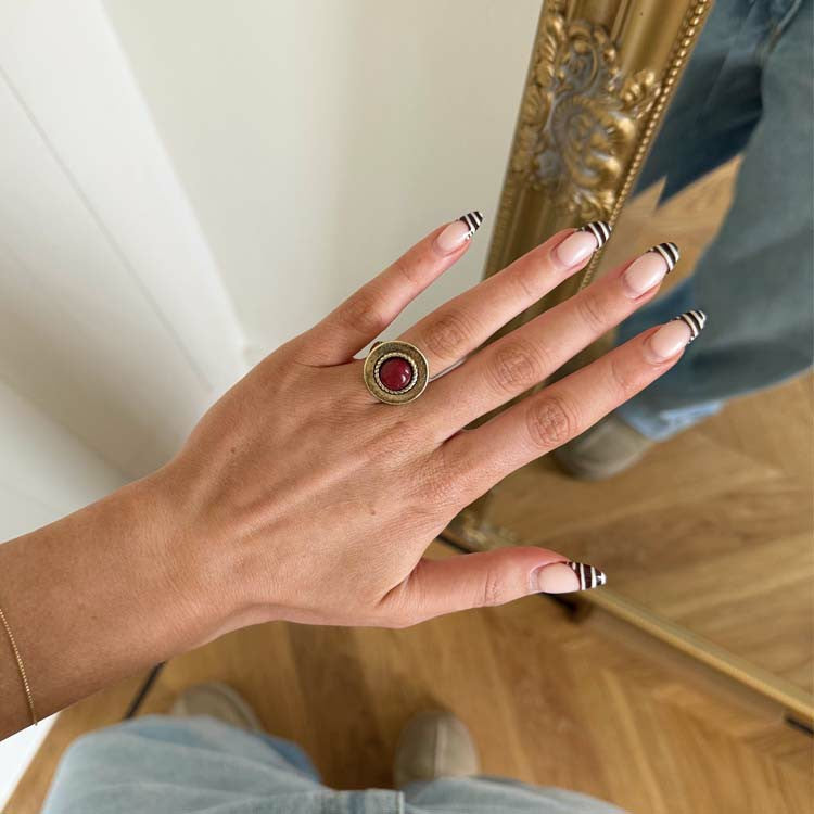 Deloris Red Circle Ring - Limited Edition - Never Fully Dressed | Never Fully Dressed Trending