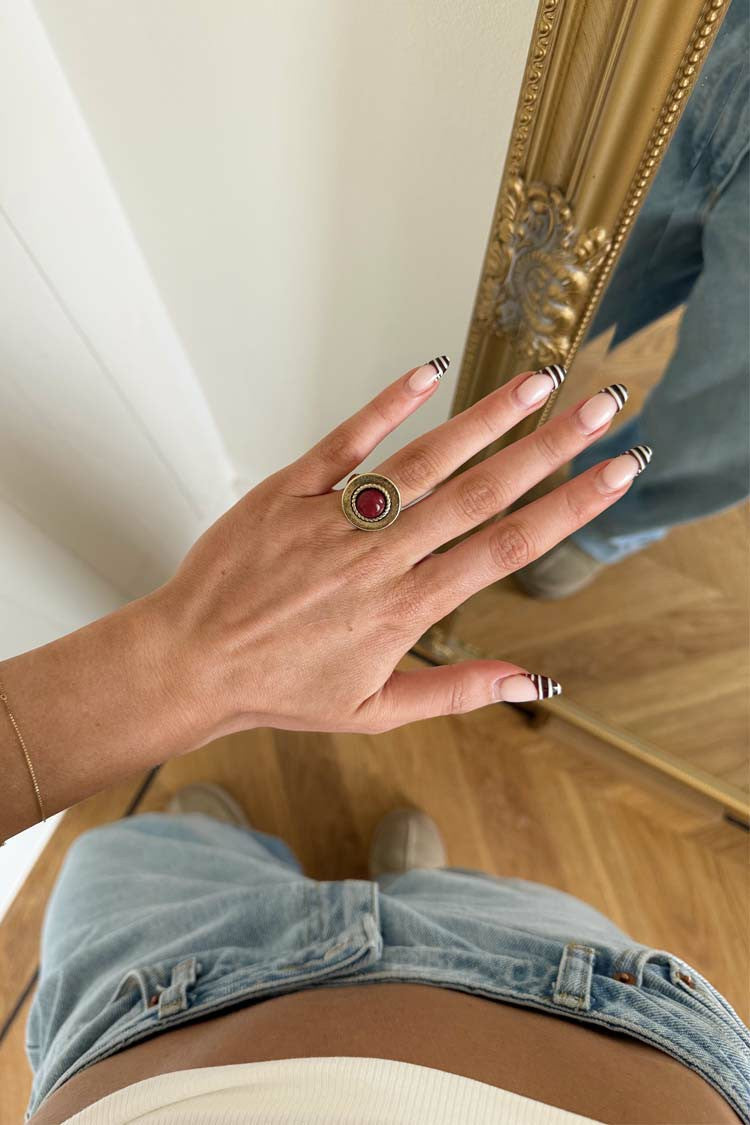 Deloris Red Circle Ring - Limited Edition - Never Fully Dressed | Never Fully Dressed Trending