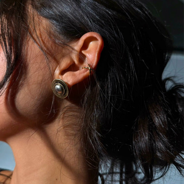 Deloris Silver Circle Earrings - Limited Edition - Never Fully Dressed | Never Fully Dressed Classic