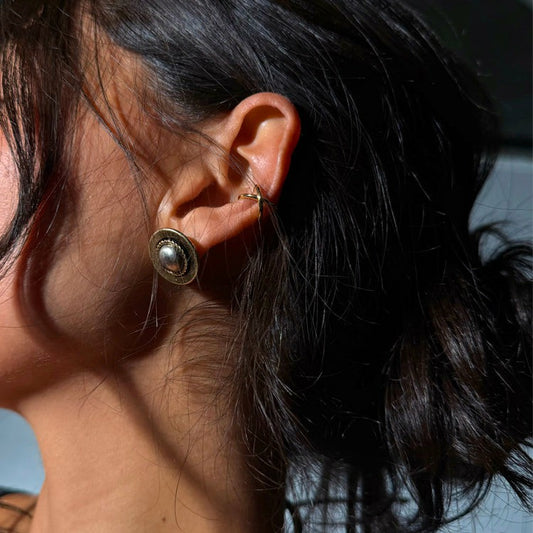Deloris Silver Circle Earrings - Limited Edition - Never Fully Dressed | Never Fully Dressed Classic