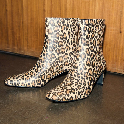 Leopard Heel Boots UK | Never Fully Dressed Hot Sale