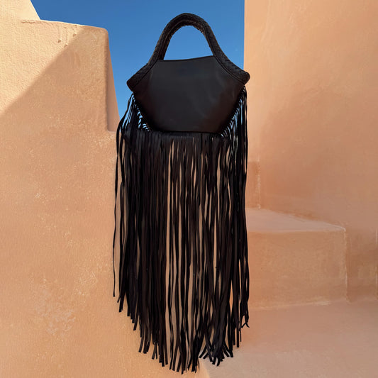Leather Fringe Bag | Never Fully Dressed Essential