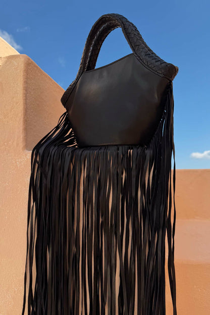 Leather Fringe Bag | Never Fully Dressed Essential