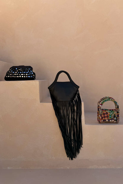 Leather Fringe Bag | Never Fully Dressed Essential