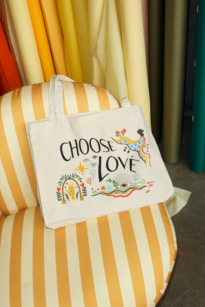 Choose Love Tote Bag - 50% Donated to Choose Love - Never Fully Dressed | Never Fully Dressed Deals