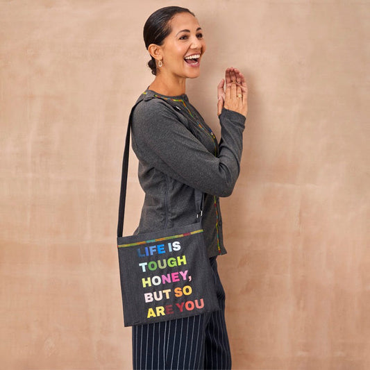 Charcoal Life Is Tough Honey Drainage Bag | Never Fully Dressed Discount