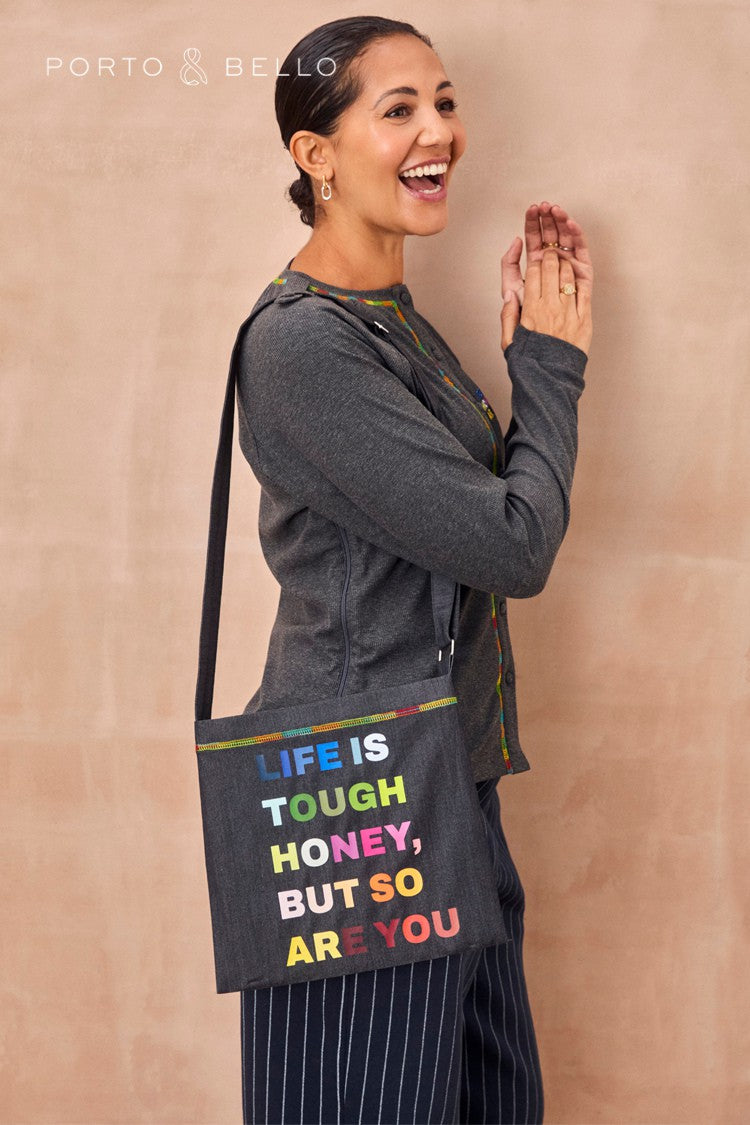 Charcoal Life Is Tough Honey Drainage Bag | Never Fully Dressed Discount