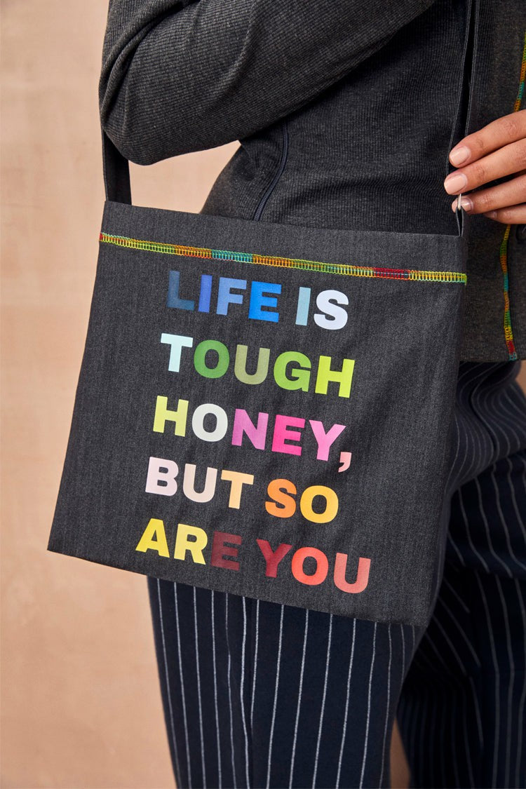 Charcoal Life Is Tough Honey Drainage Bag | Never Fully Dressed Discount