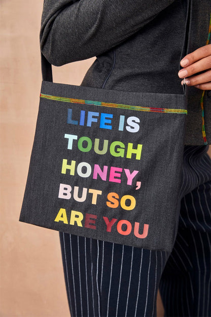 Charcoal Life Is Tough Honey Drainage Bag | Never Fully Dressed Discount
