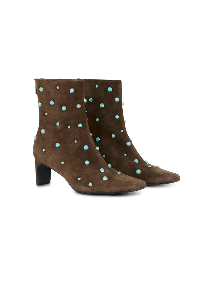 Chocolate Studded Suede Boots | Never Fully Dressed Trusted