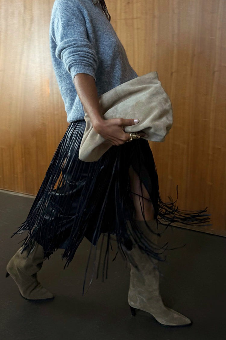 Leather Fringe Belt | Never Fully Dressed New