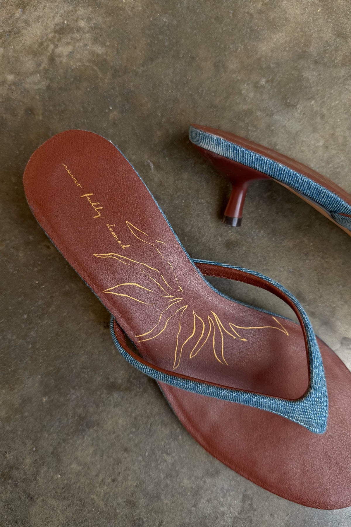Denim Sandal Mule  UK | Never Fully Dressed Featured