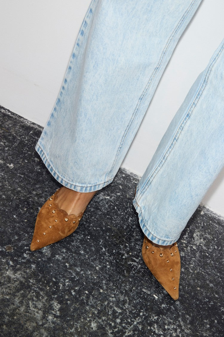 Suede Scallop City Mules | Never Fully Dressed Quality