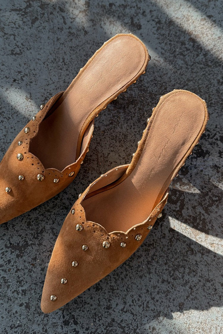 Suede Scallop City Mules | Never Fully Dressed Quality