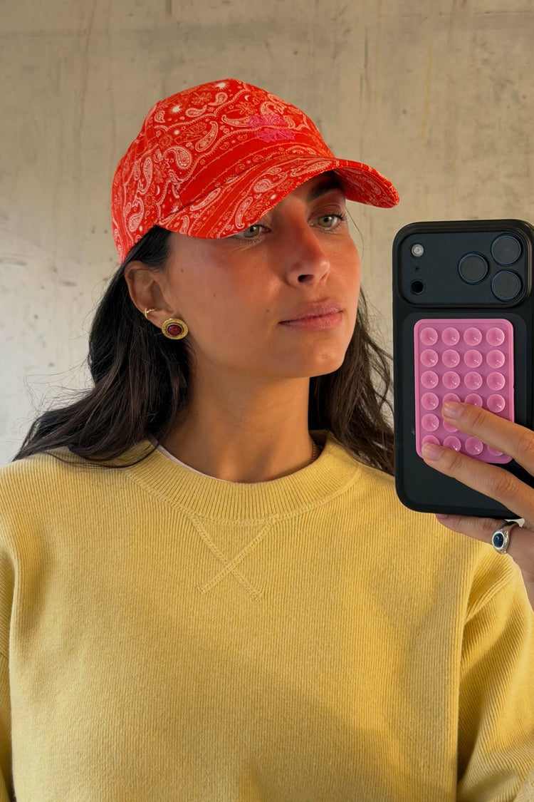 Red Bandana Cap  London | Never Fully Dressed Deals