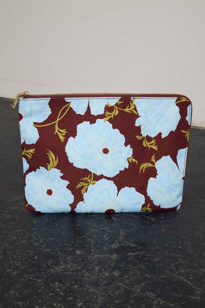 Blue & Burgundy Poppy Laptop Case | Never Fully Dressed Premium