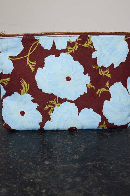 Blue & Burgundy Poppy Laptop Case | Never Fully Dressed Premium
