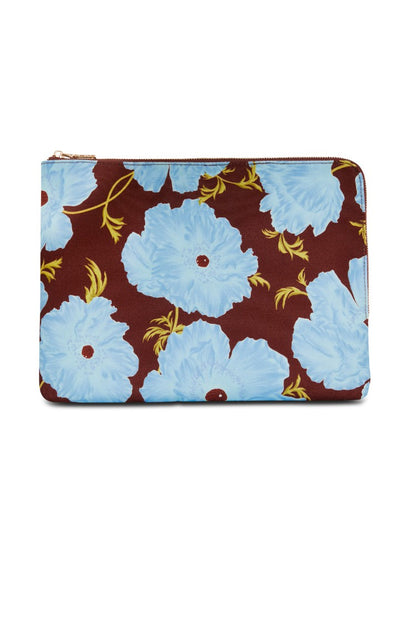 Blue & Burgundy Poppy Laptop Case | Never Fully Dressed Premium