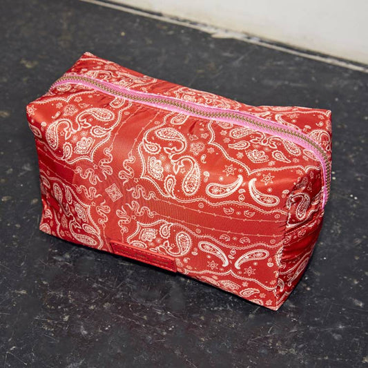 Red Bandana Reversible Make Up Bag | Never Fully Dressed Deals