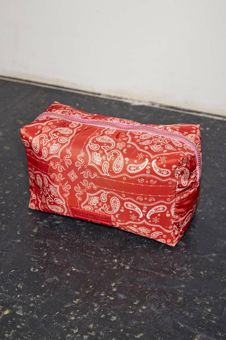 Red Bandana Reversible Make Up Bag | Never Fully Dressed Deals