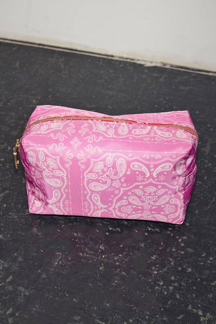 Red Bandana Reversible Make Up Bag | Never Fully Dressed Deals
