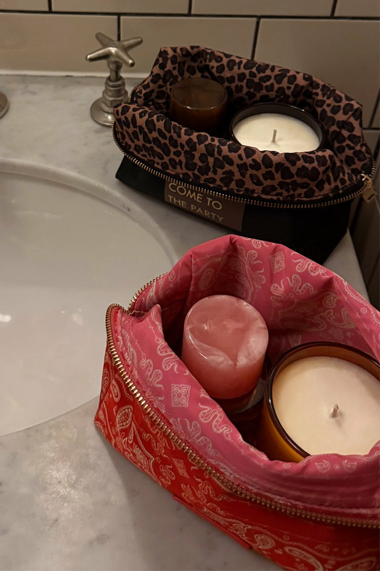 Red Bandana Reversible Make Up Bag | Never Fully Dressed Deals