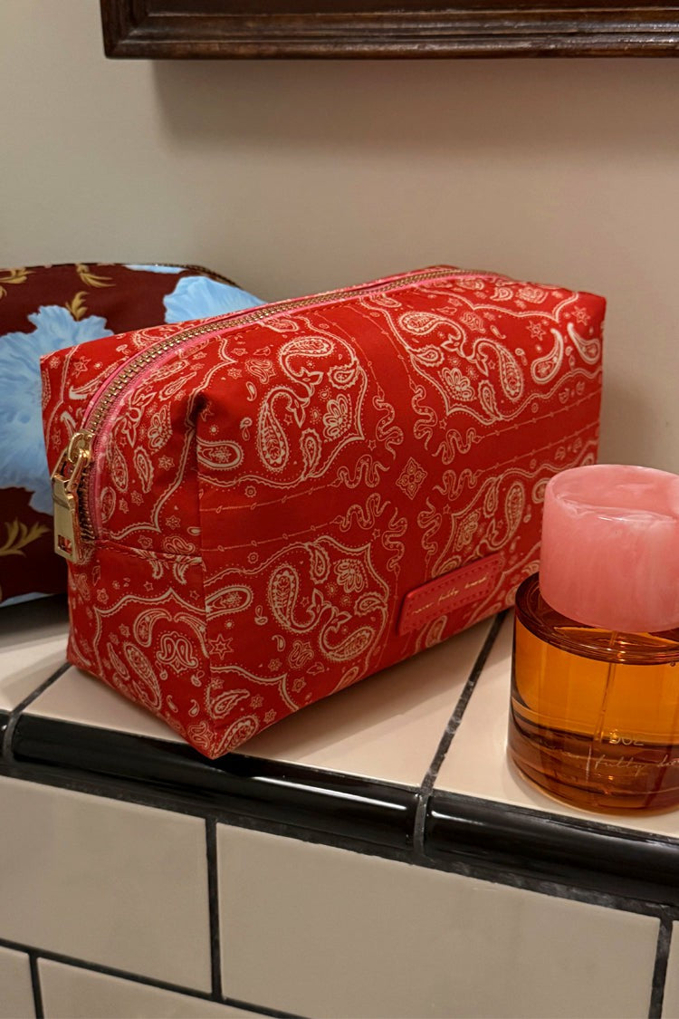 Red Bandana Reversible Make Up Bag | Never Fully Dressed Deals