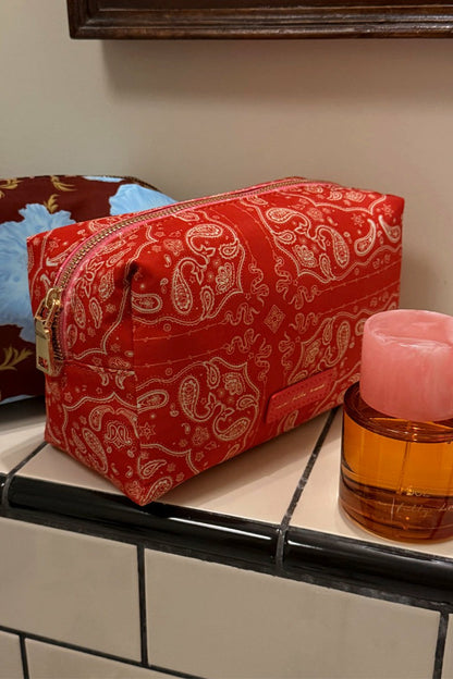 Red Bandana Reversible Make Up Bag | Never Fully Dressed Deals