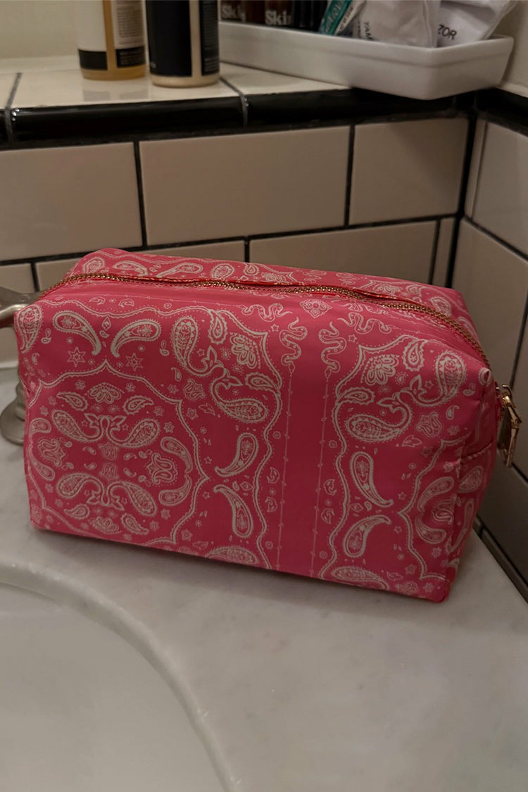 Red Bandana Reversible Make Up Bag | Never Fully Dressed Deals