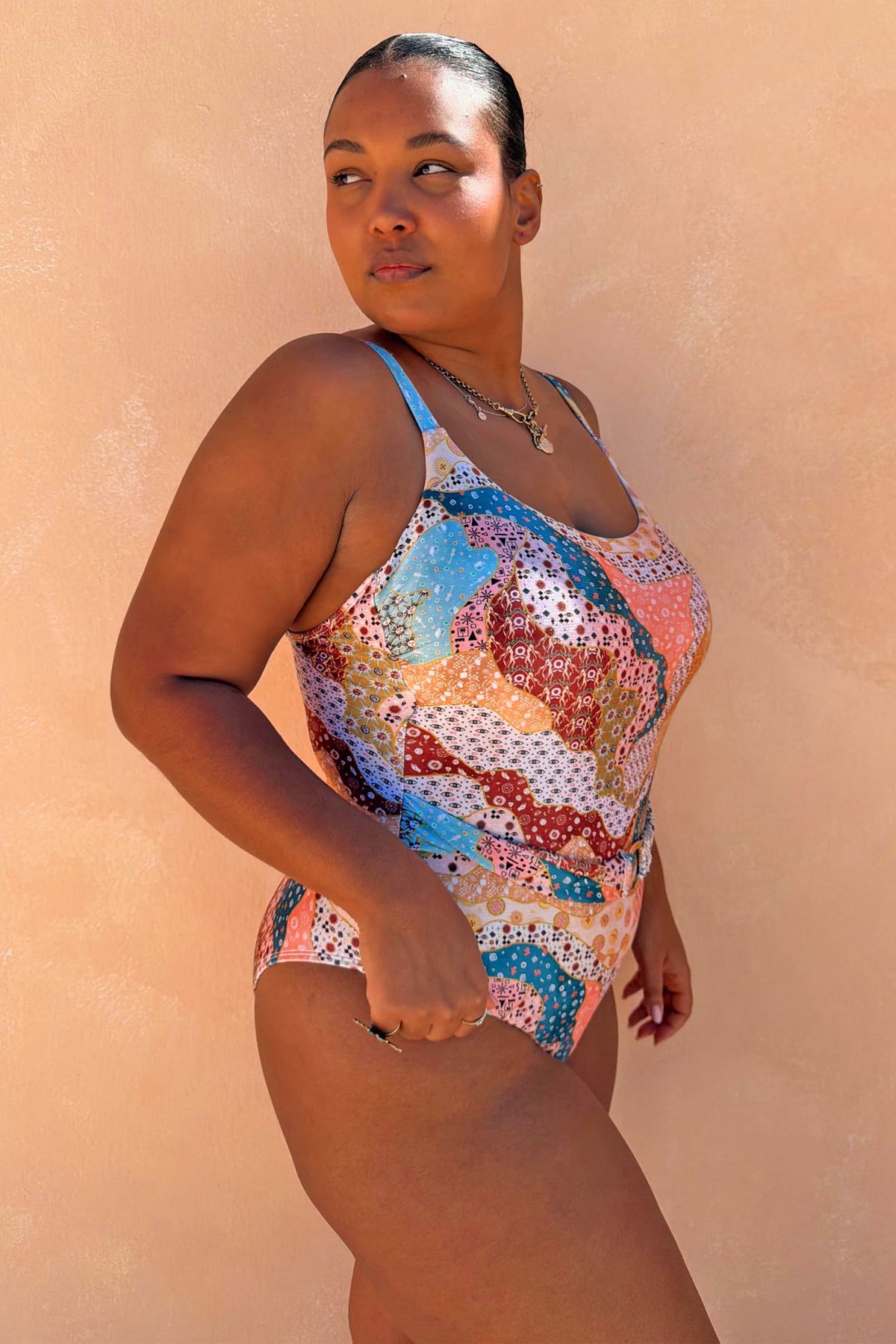 Morocco Print Swimsuit with Belt | Never Fully Dressed Best Price
