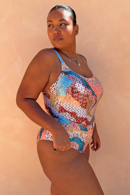 Morocco Print Swimsuit with Belt | Never Fully Dressed Best Price