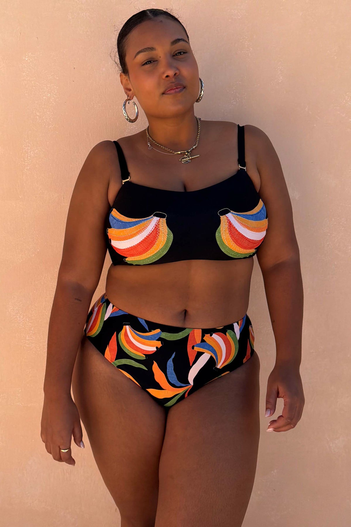Banana Bandeau Bikini Top - Black | Never Fully Dressed Smart Buy