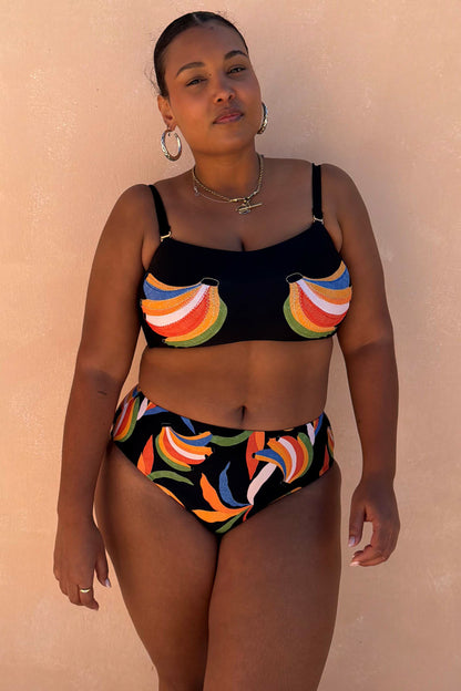 Banana Bandeau Bikini Top - Black | Never Fully Dressed Smart Buy
