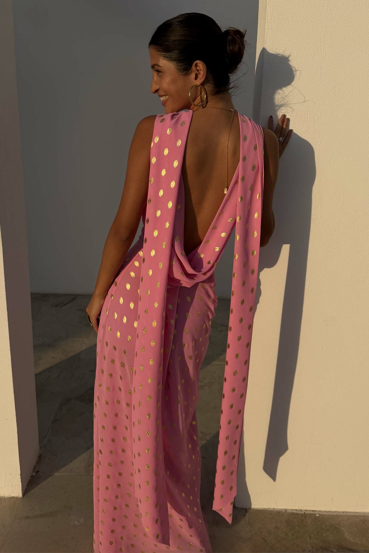Pink Sophie Dress with Gold Fleck | Never Fully Dressed Value