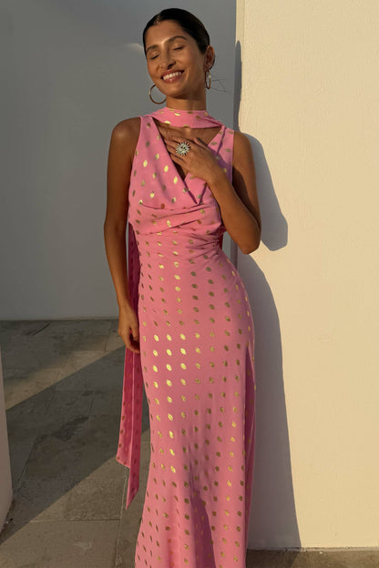 Pink Sophie Dress with Gold Fleck | Never Fully Dressed Value