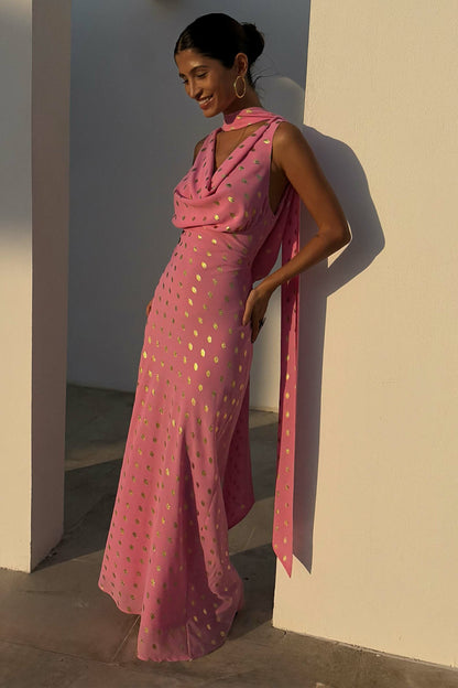 Pink Sophie Dress with Gold Fleck | Never Fully Dressed Value
