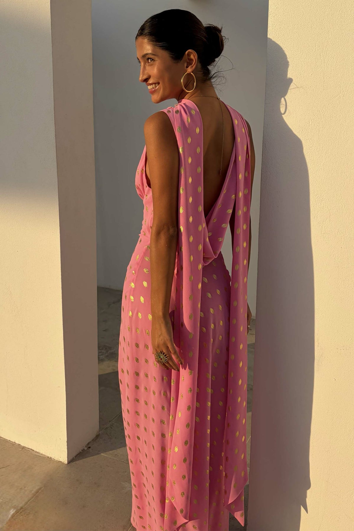 Pink Sophie Dress with Gold Fleck | Never Fully Dressed Value
