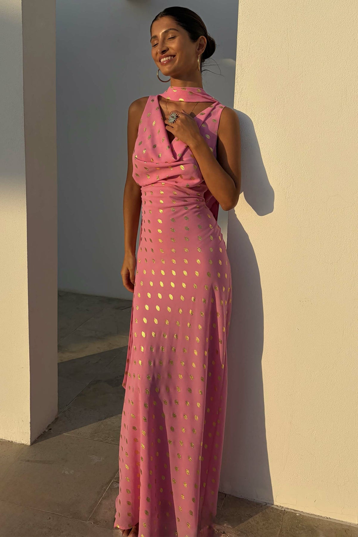 Pink Sophie Dress with Gold Fleck | Never Fully Dressed Value