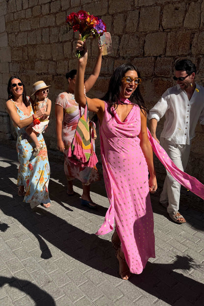 Pink Sophie Dress with Gold Fleck | Never Fully Dressed Value