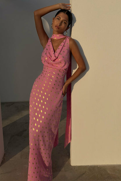 Pink Sophie Dress with Gold Fleck | Never Fully Dressed Value