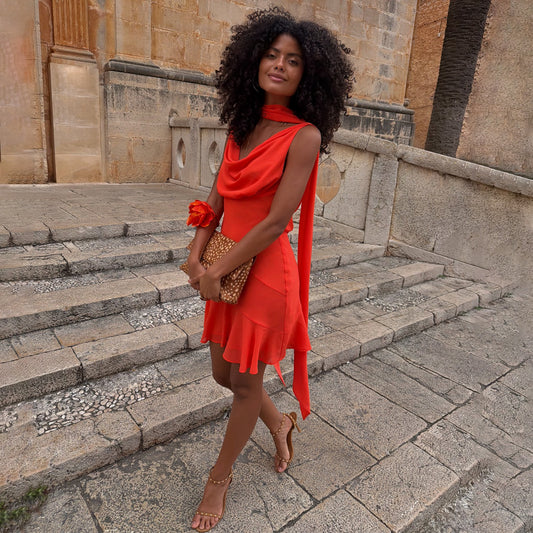 Tomato Mini Sophie Dress | Never Fully Dressed New