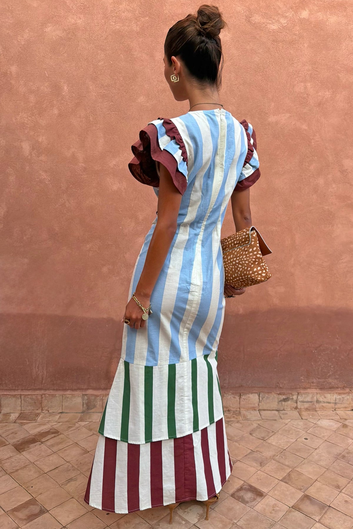 Blue Stripe Alena Petite Midi Dress | Never Fully Dressed Popular