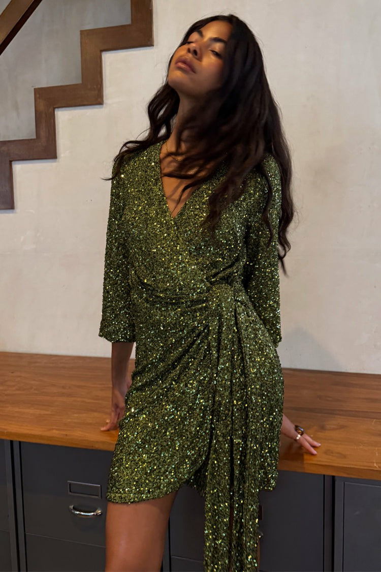 Olive Sequin Mini Vienna Petite | Never Fully Dressed Best Price