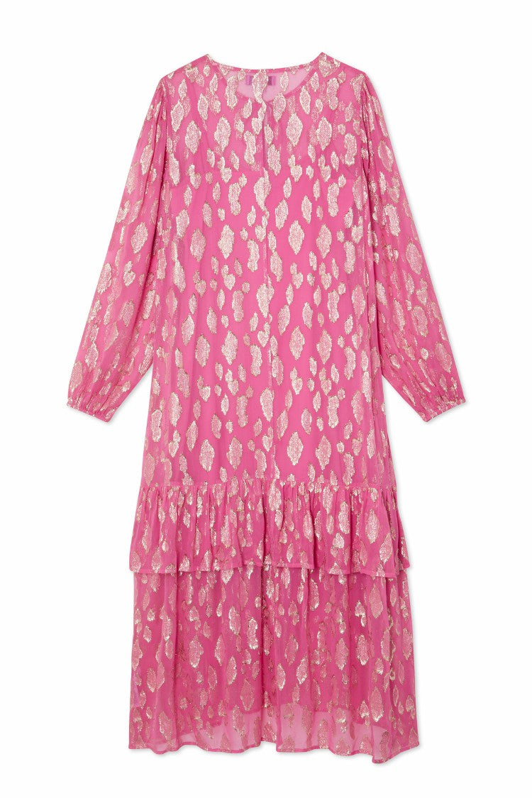 Pink Jacquard Harmony Dress Petite | Never Fully Dressed Signature