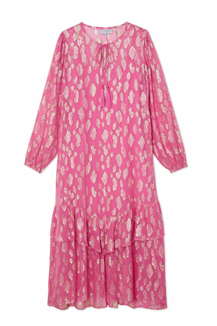 Pink Jacquard Harmony Dress Petite | Never Fully Dressed Signature