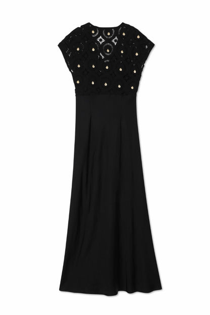 Black Crochet Shell Elodie Dress Petite | Never Fully Dressed Deals