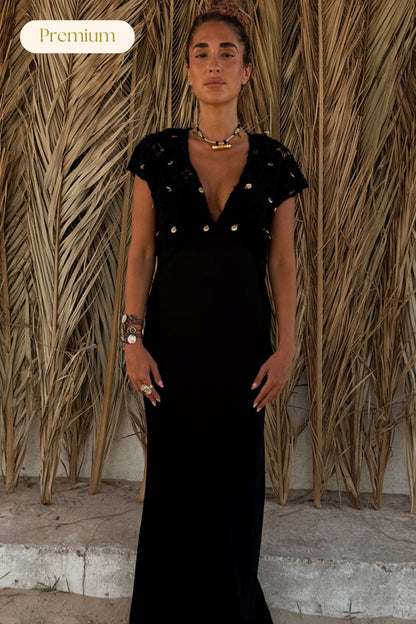 Black Crochet Shell Elodie Dress Petite | Never Fully Dressed Deals