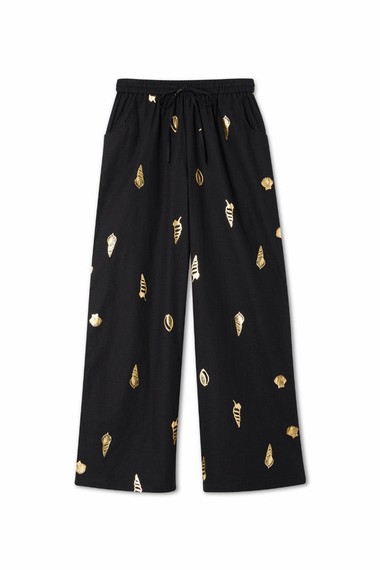 Black Shell Elissa Trousers Petite | Never Fully Dressed Trusted